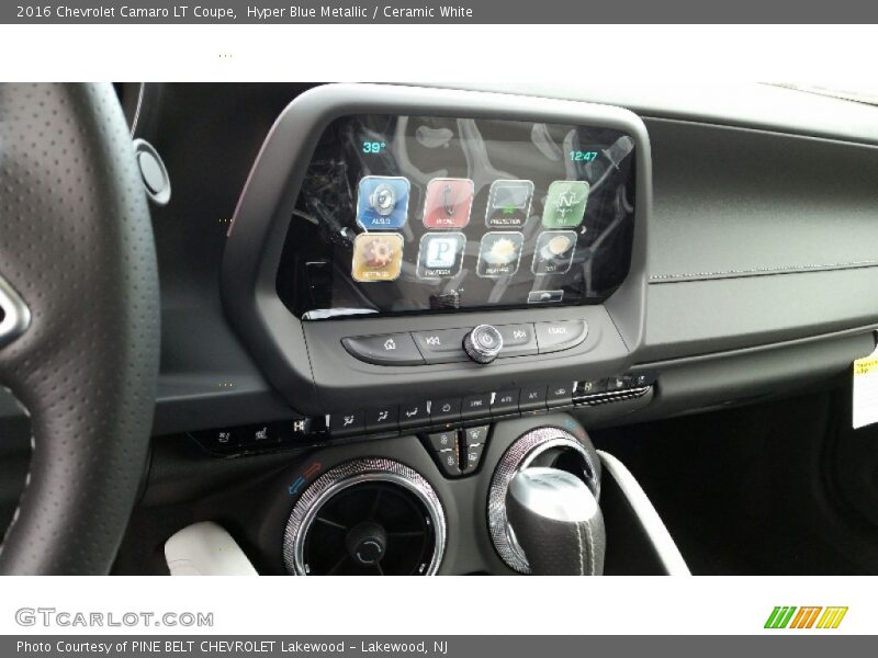 Hyper Blue Metallic / Ceramic White 2016 Chevrolet Camaro LT Coupe