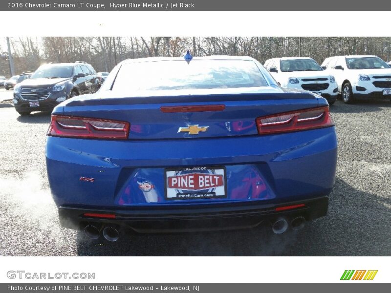 Hyper Blue Metallic / Jet Black 2016 Chevrolet Camaro LT Coupe