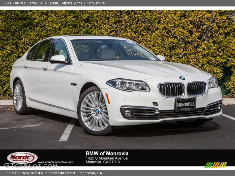 Alpine White / Ivory White 2016 BMW 5 Series 550i Sedan
