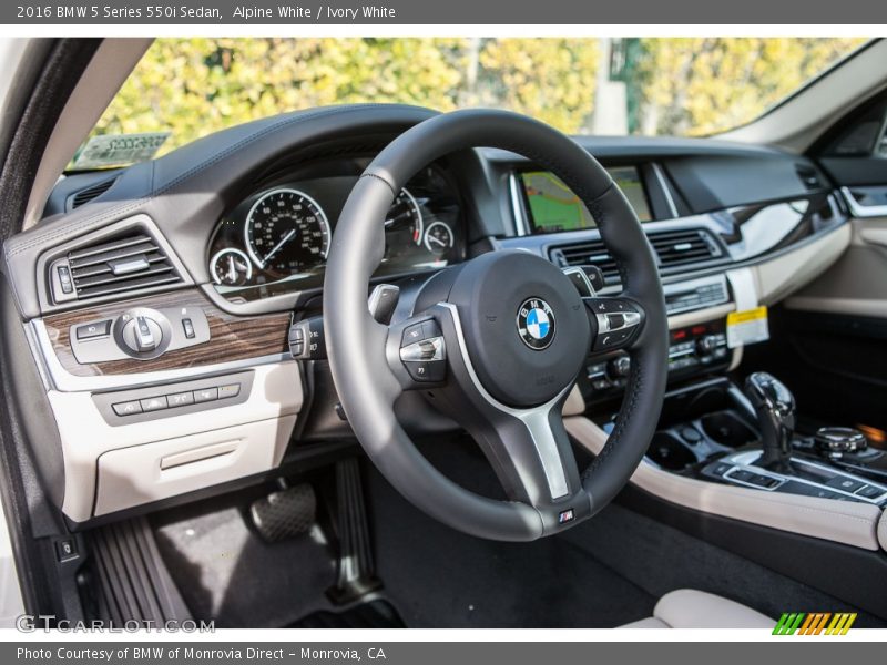 Alpine White / Ivory White 2016 BMW 5 Series 550i Sedan