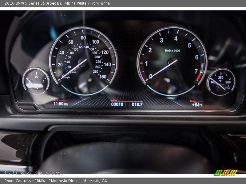 Alpine White / Ivory White 2016 BMW 5 Series 550i Sedan