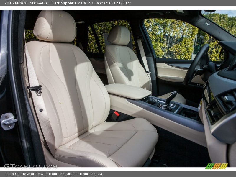 Black Sapphire Metallic / Canberra Beige/Black 2016 BMW X5 xDrive40e