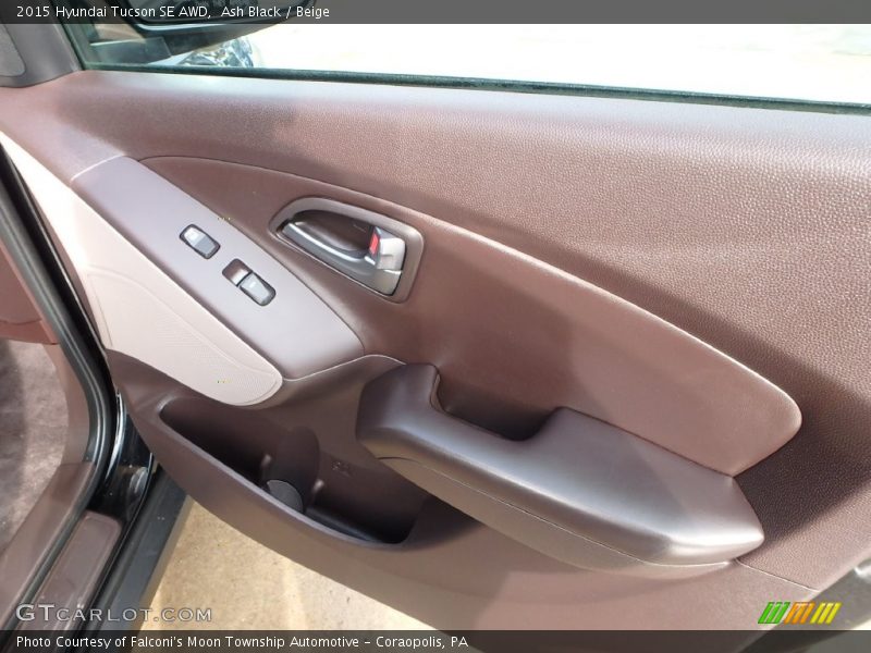 Ash Black / Beige 2015 Hyundai Tucson SE AWD