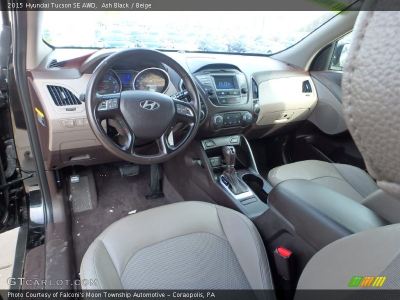 Ash Black / Beige 2015 Hyundai Tucson SE AWD