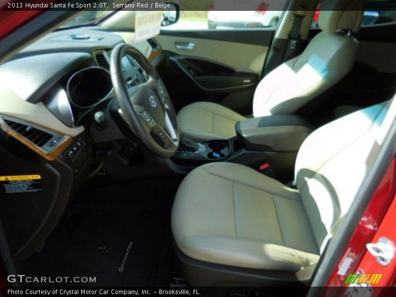 Serrano Red / Beige 2013 Hyundai Santa Fe Sport 2.0T