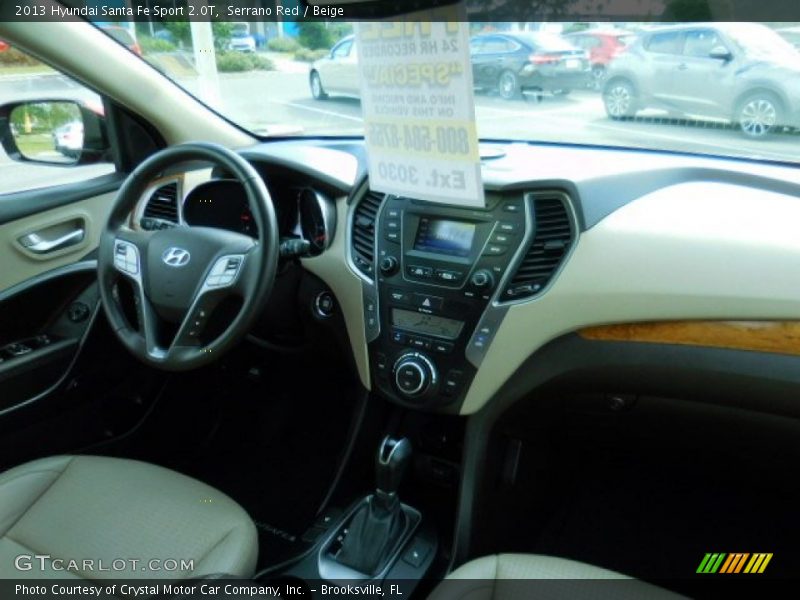 Serrano Red / Beige 2013 Hyundai Santa Fe Sport 2.0T