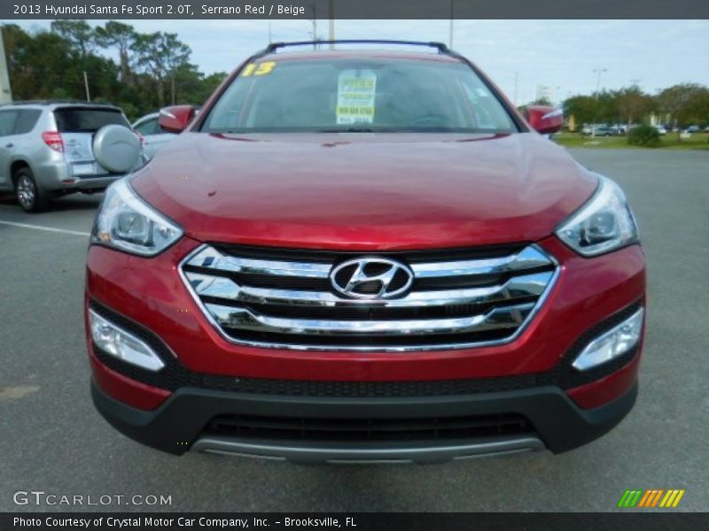Serrano Red / Beige 2013 Hyundai Santa Fe Sport 2.0T