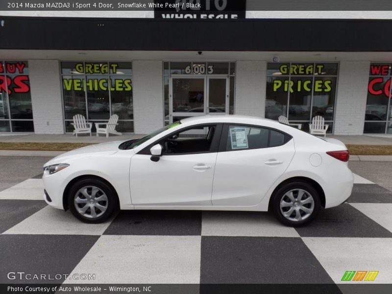 Snowflake White Pearl / Black 2014 Mazda MAZDA3 i Sport 4 Door