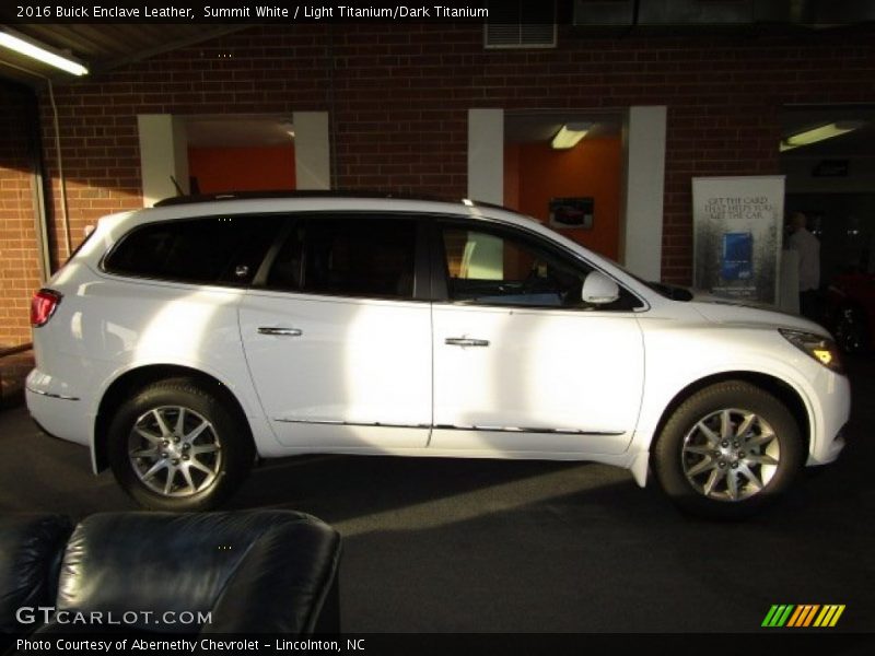 Summit White / Light Titanium/Dark Titanium 2016 Buick Enclave Leather