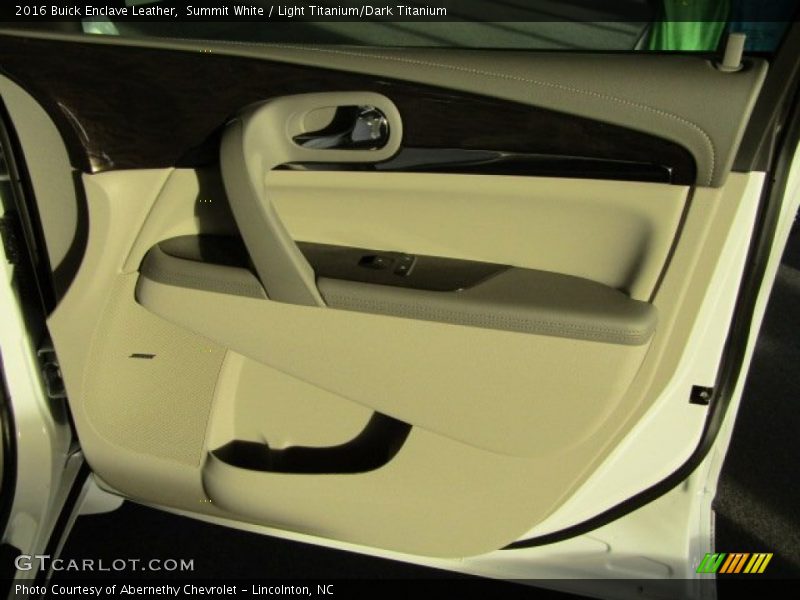 Summit White / Light Titanium/Dark Titanium 2016 Buick Enclave Leather