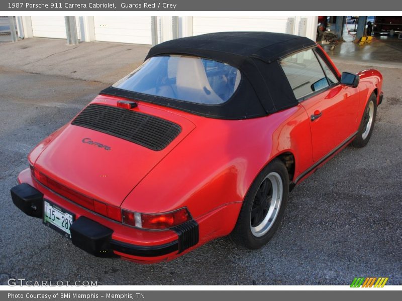 Guards Red / Grey 1987 Porsche 911 Carrera Cabriolet