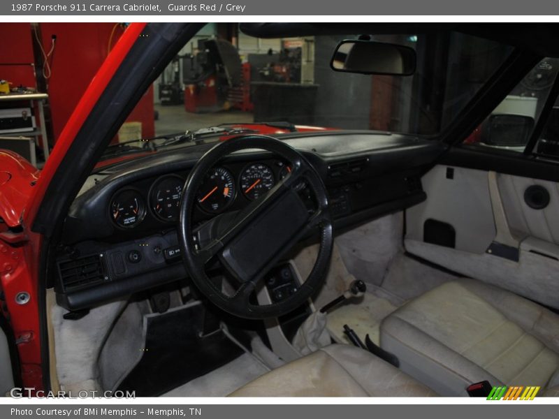 Guards Red / Grey 1987 Porsche 911 Carrera Cabriolet