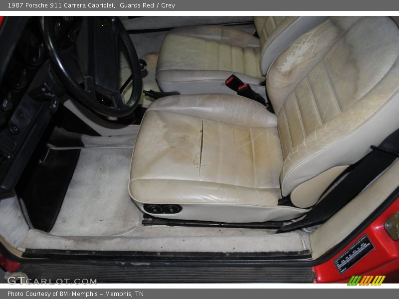 Guards Red / Grey 1987 Porsche 911 Carrera Cabriolet