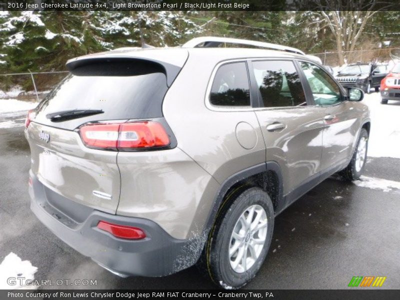 Light Brownstone Pearl / Black/Light Frost Beige 2016 Jeep Cherokee Latitude 4x4