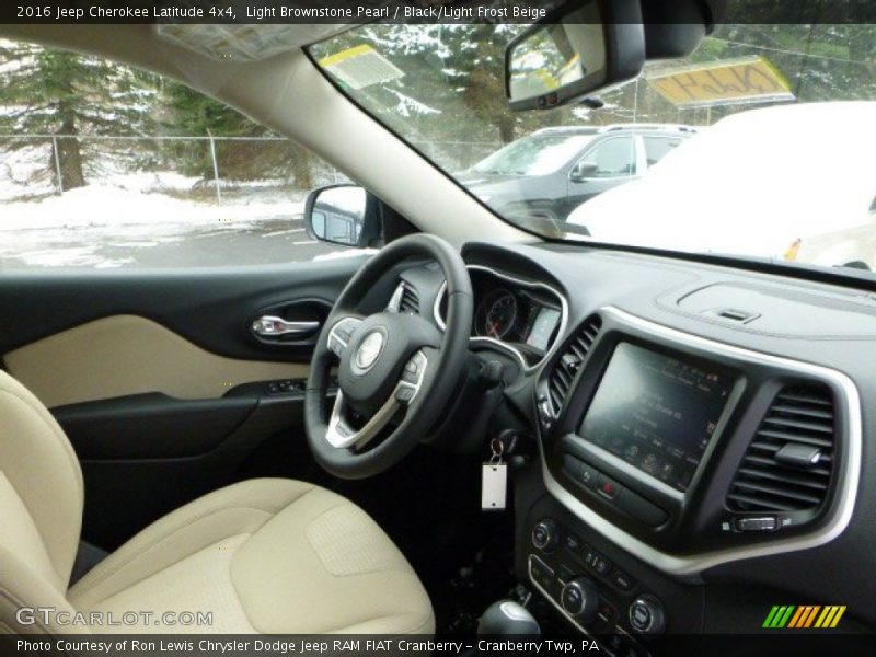 Light Brownstone Pearl / Black/Light Frost Beige 2016 Jeep Cherokee Latitude 4x4
