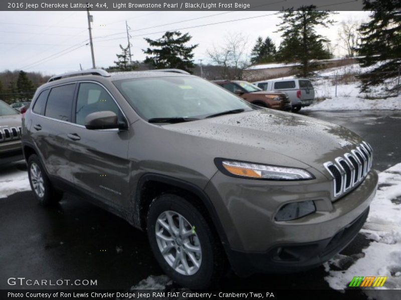Light Brownstone Pearl / Black/Light Frost Beige 2016 Jeep Cherokee Latitude 4x4