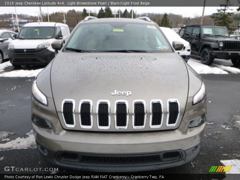 Light Brownstone Pearl / Black/Light Frost Beige 2016 Jeep Cherokee Latitude 4x4