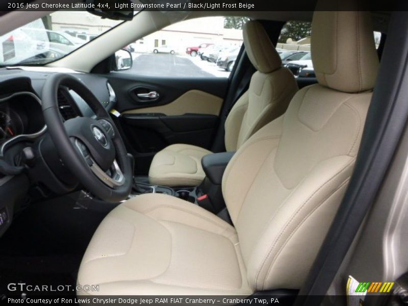 Light Brownstone Pearl / Black/Light Frost Beige 2016 Jeep Cherokee Latitude 4x4