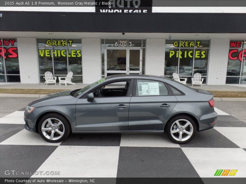 Monsoon Gray Metallic / Black 2015 Audi A3 1.8 Premium