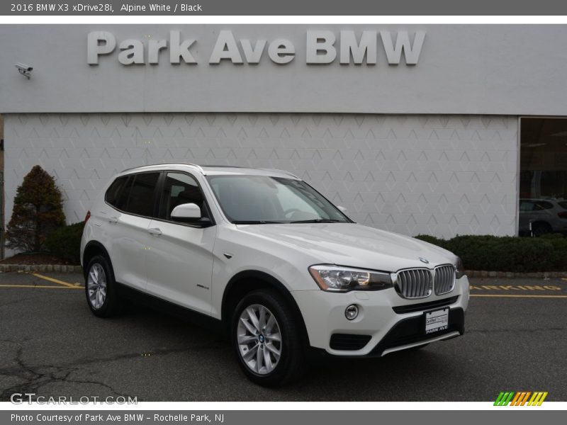 Alpine White / Black 2016 BMW X3 xDrive28i