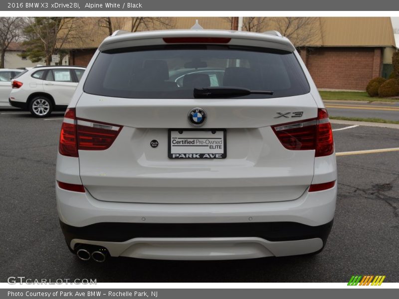 Alpine White / Black 2016 BMW X3 xDrive28i