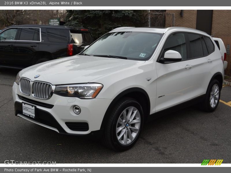Alpine White / Black 2016 BMW X3 xDrive28i