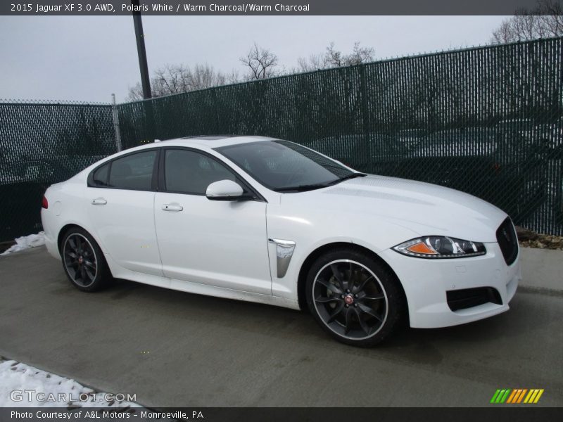 Polaris White / Warm Charcoal/Warm Charcoal 2015 Jaguar XF 3.0 AWD