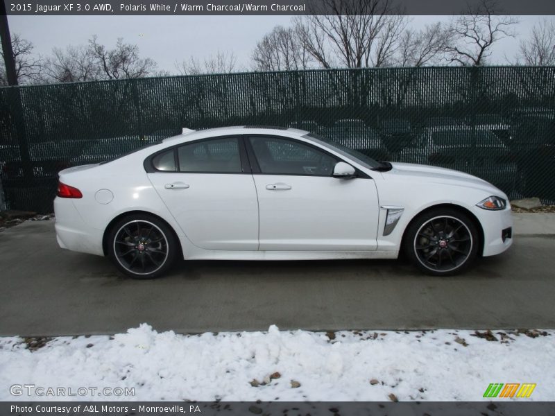 Polaris White / Warm Charcoal/Warm Charcoal 2015 Jaguar XF 3.0 AWD