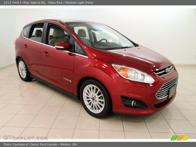 Ruby Red / Medium Light Stone 2013 Ford C-Max Hybrid SEL