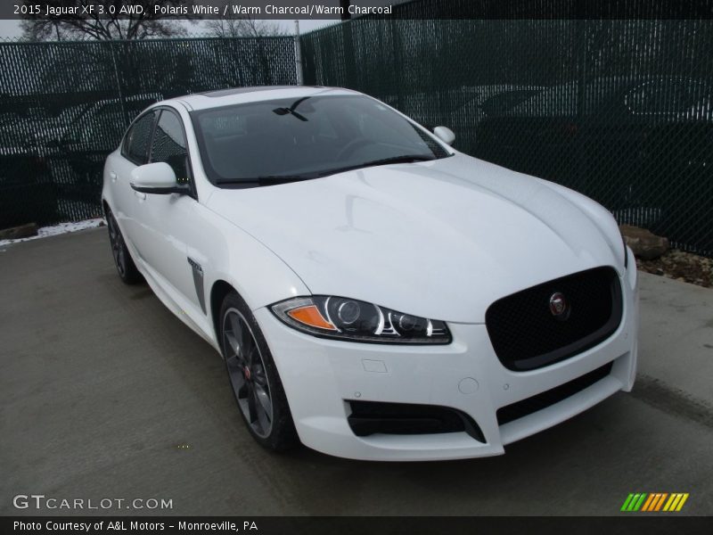 Polaris White / Warm Charcoal/Warm Charcoal 2015 Jaguar XF 3.0 AWD