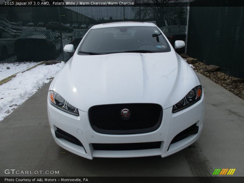 Polaris White / Warm Charcoal/Warm Charcoal 2015 Jaguar XF 3.0 AWD