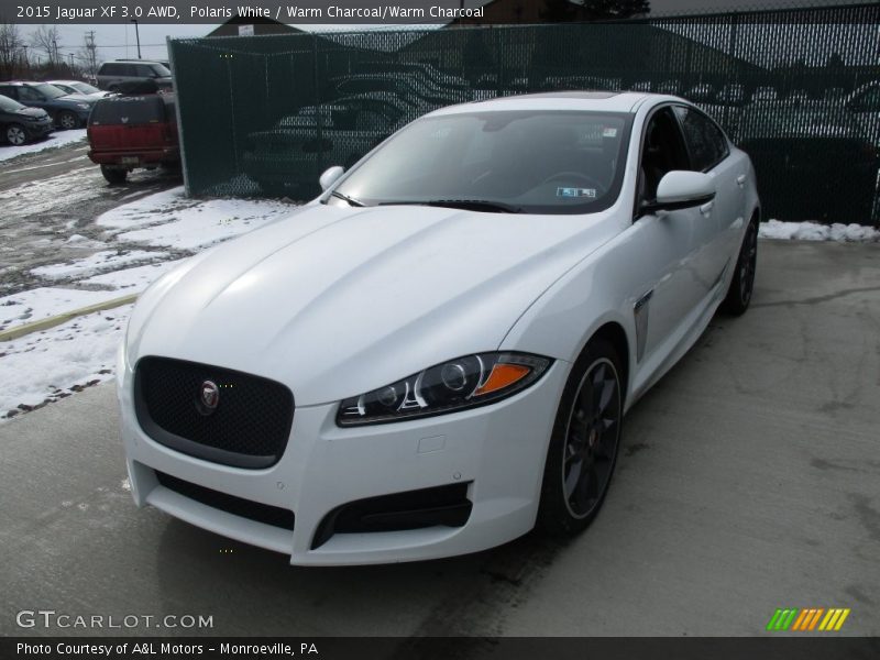 Polaris White / Warm Charcoal/Warm Charcoal 2015 Jaguar XF 3.0 AWD