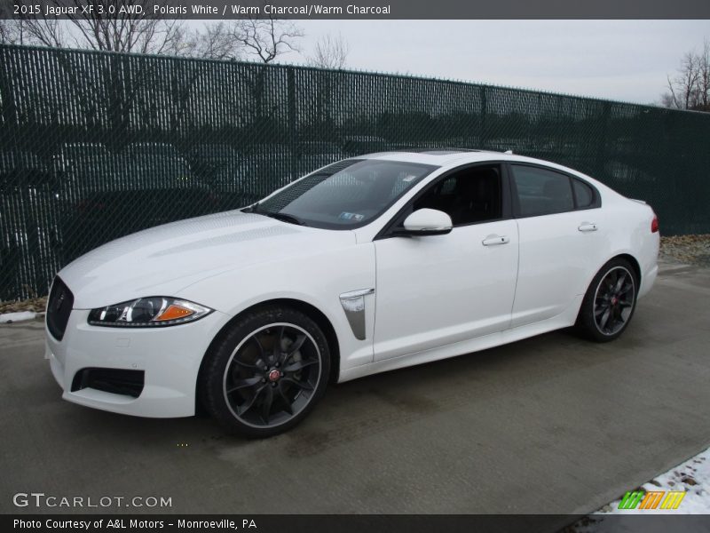 Polaris White / Warm Charcoal/Warm Charcoal 2015 Jaguar XF 3.0 AWD