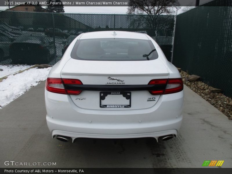 Polaris White / Warm Charcoal/Warm Charcoal 2015 Jaguar XF 3.0 AWD