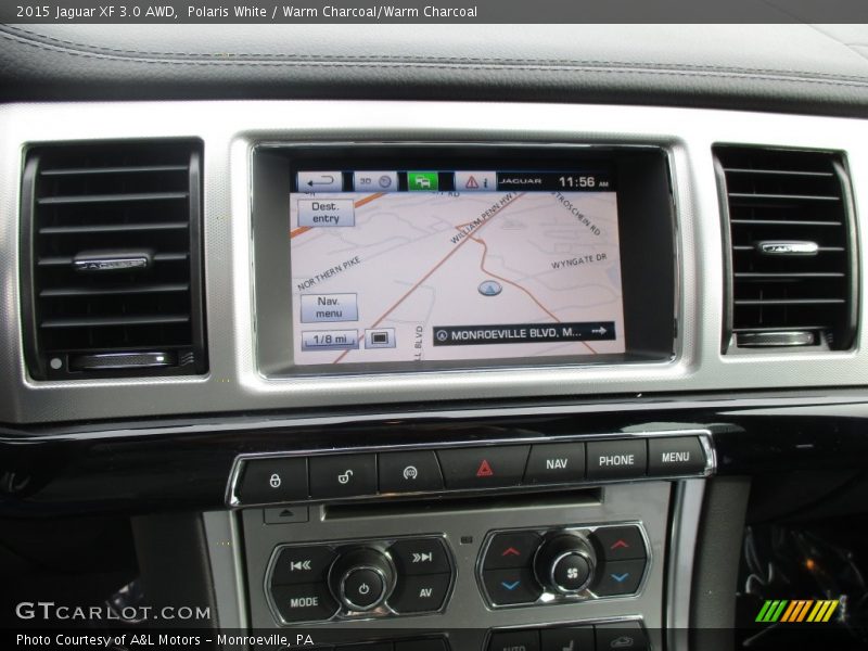 Polaris White / Warm Charcoal/Warm Charcoal 2015 Jaguar XF 3.0 AWD