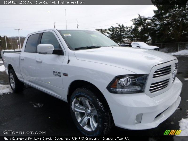 Bright White / Black 2016 Ram 1500 Sport Crew Cab 4x4