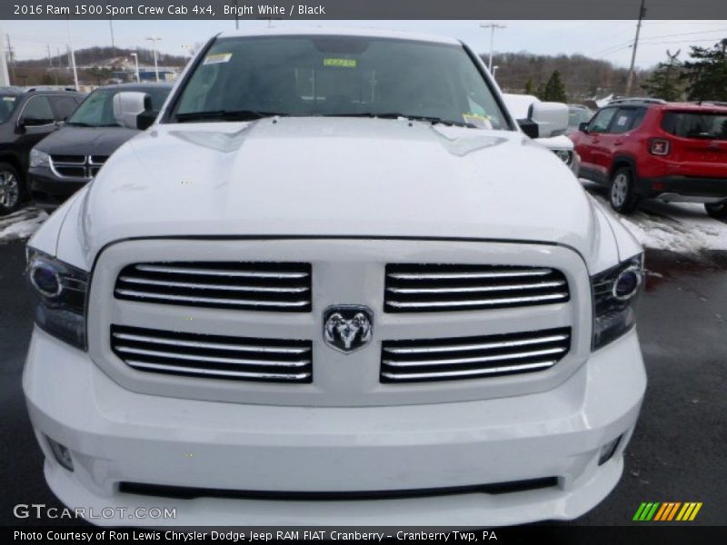 Bright White / Black 2016 Ram 1500 Sport Crew Cab 4x4