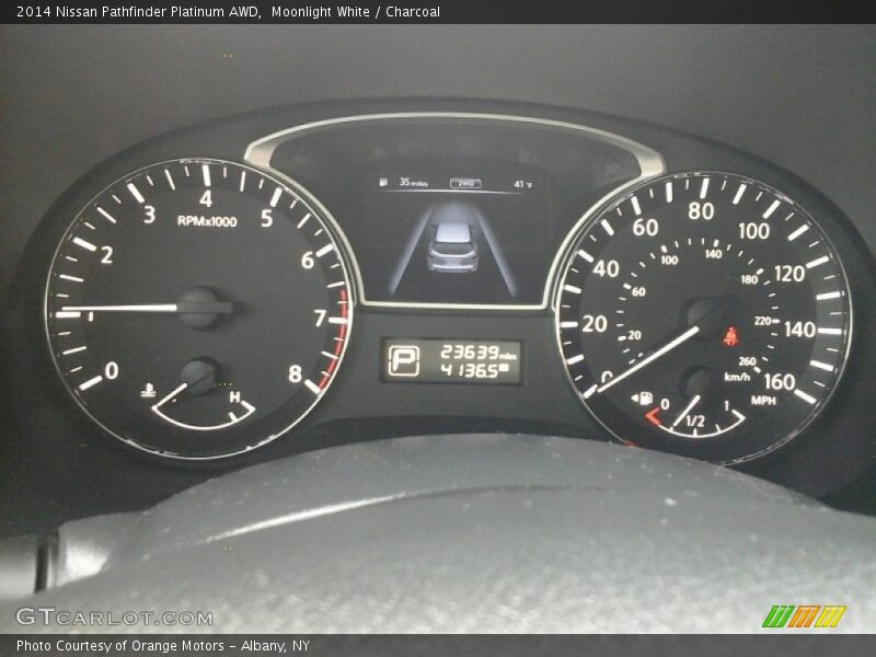 Moonlight White / Charcoal 2014 Nissan Pathfinder Platinum AWD