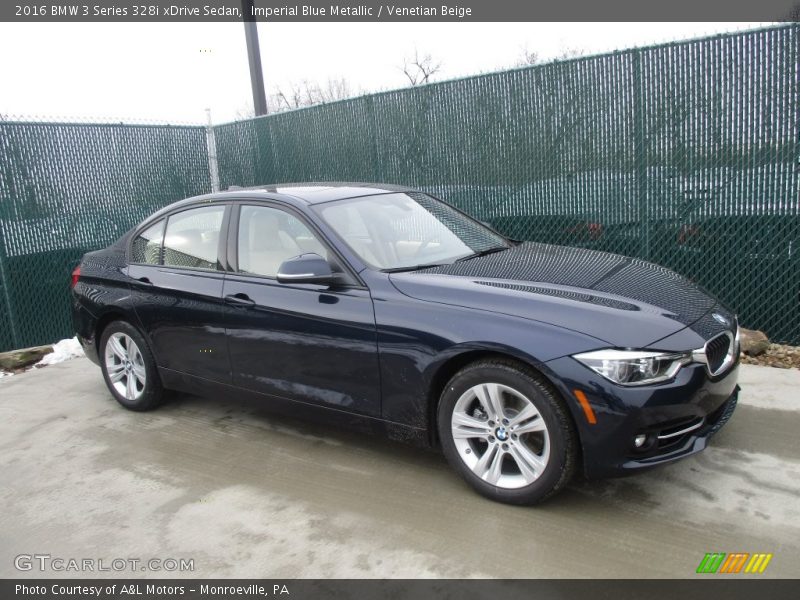 Imperial Blue Metallic / Venetian Beige 2016 BMW 3 Series 328i xDrive Sedan