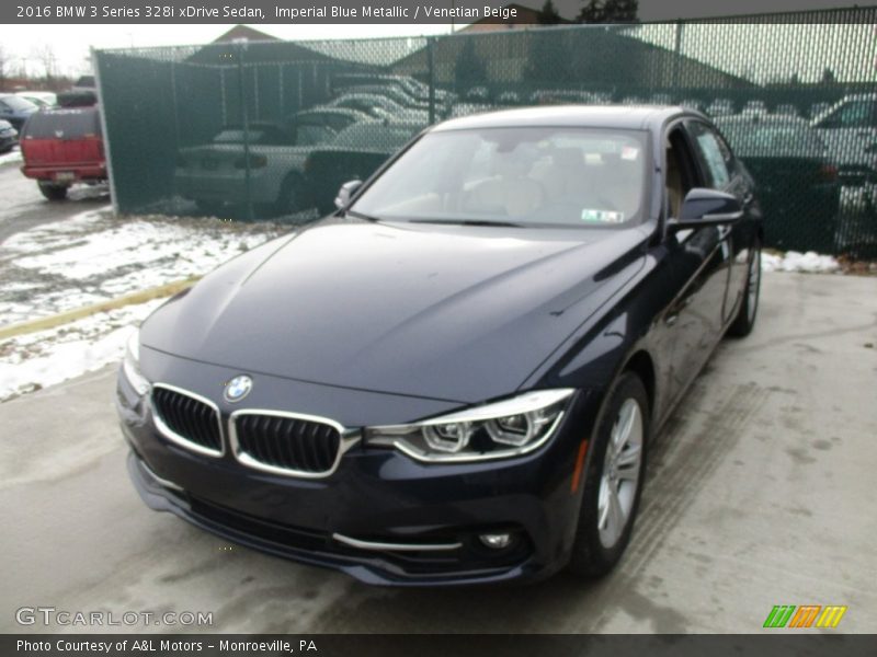 Imperial Blue Metallic / Venetian Beige 2016 BMW 3 Series 328i xDrive Sedan