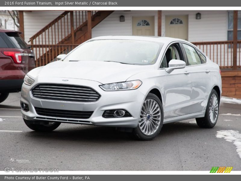 Ingot Silver Metallic / Charcoal Black 2016 Ford Fusion Titanium