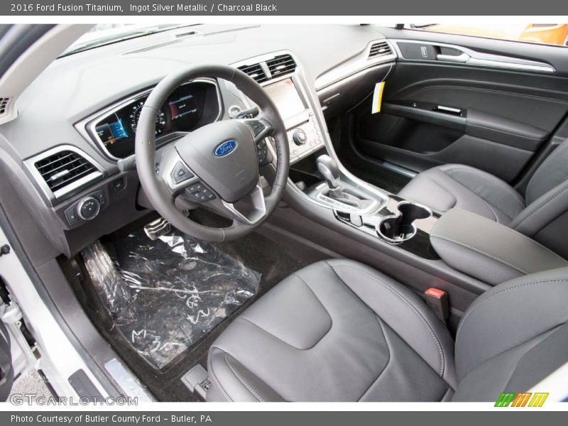 Ingot Silver Metallic / Charcoal Black 2016 Ford Fusion Titanium