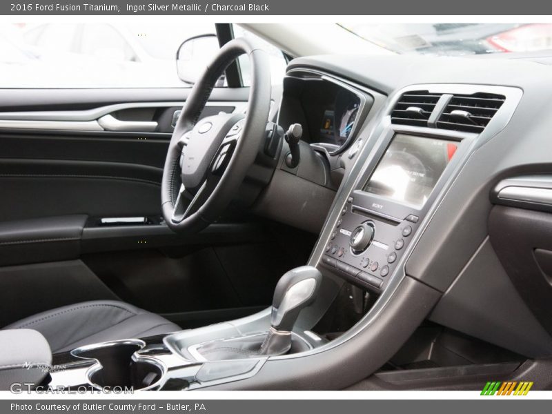 Ingot Silver Metallic / Charcoal Black 2016 Ford Fusion Titanium