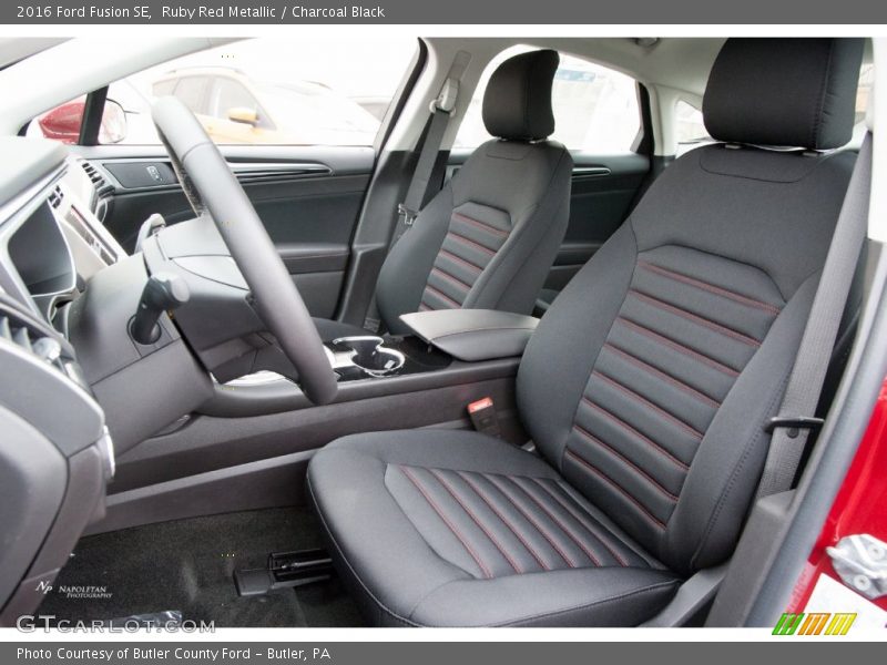 Ruby Red Metallic / Charcoal Black 2016 Ford Fusion SE