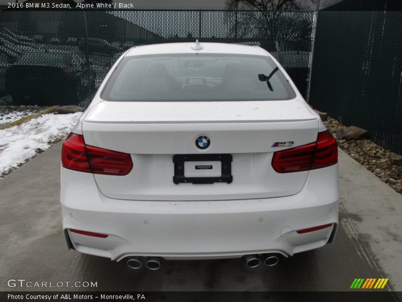 Alpine White / Black 2016 BMW M3 Sedan
