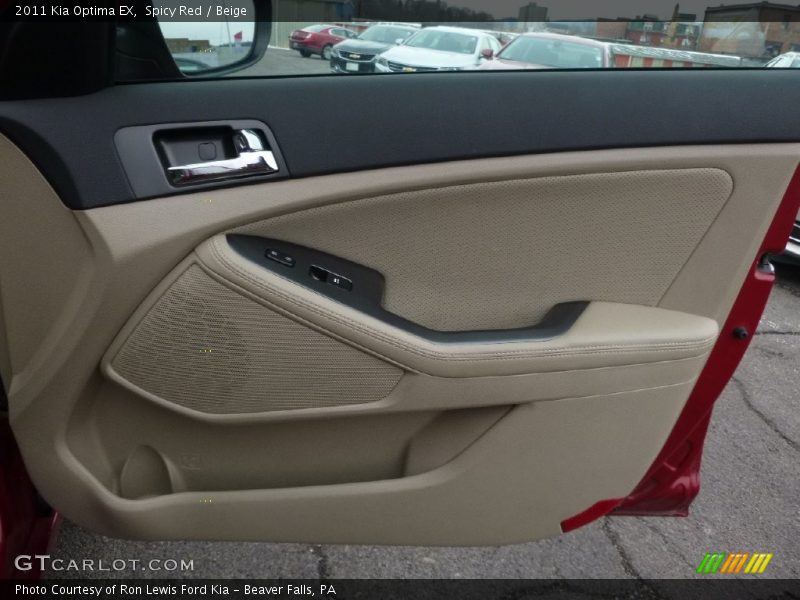 Spicy Red / Beige 2011 Kia Optima EX