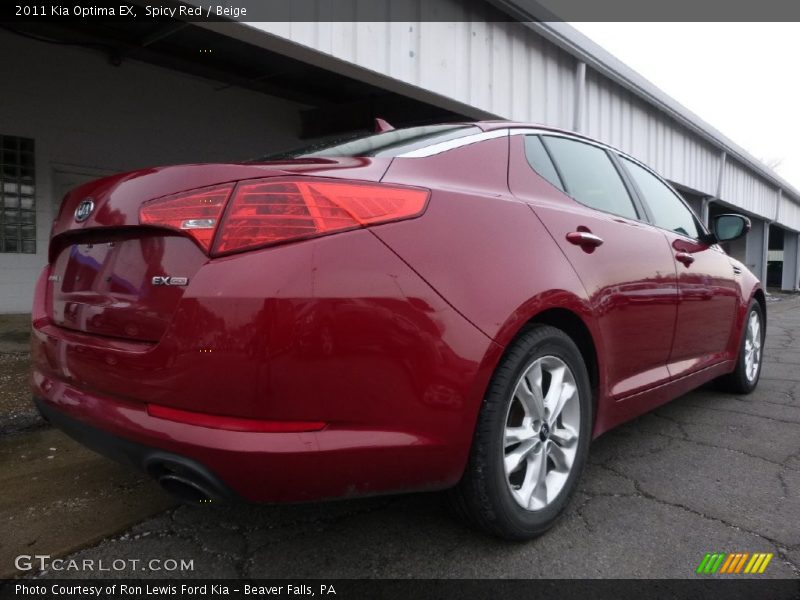 Spicy Red / Beige 2011 Kia Optima EX