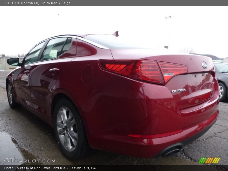 Spicy Red / Beige 2011 Kia Optima EX
