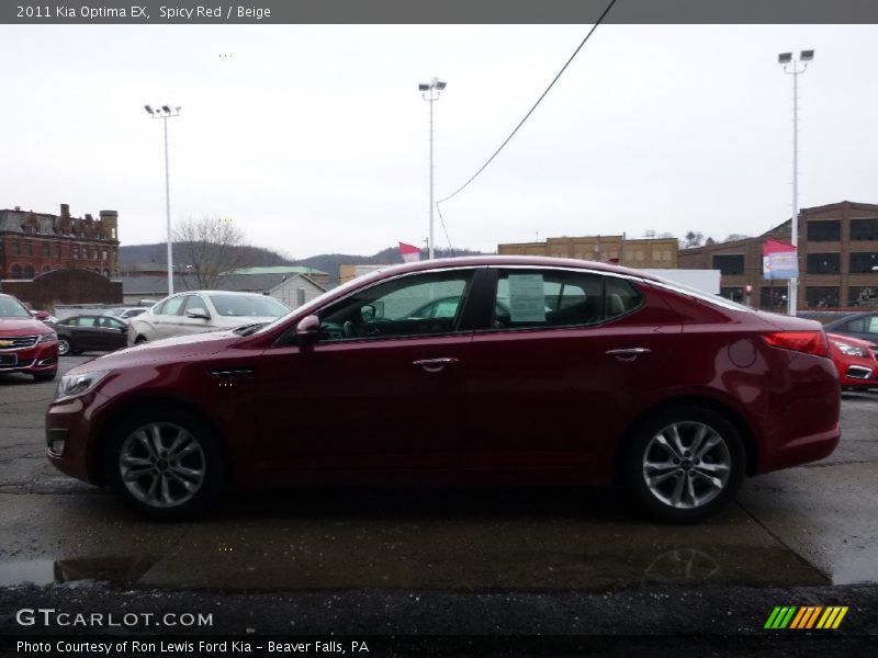 Spicy Red / Beige 2011 Kia Optima EX