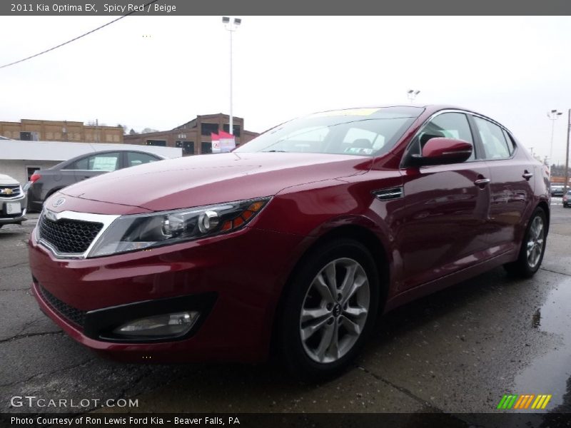 Spicy Red / Beige 2011 Kia Optima EX